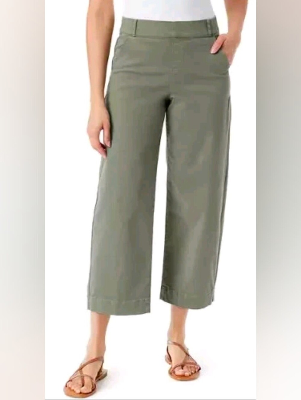 Gloria Vanderbilt Olive Green Capris Skimmers 12